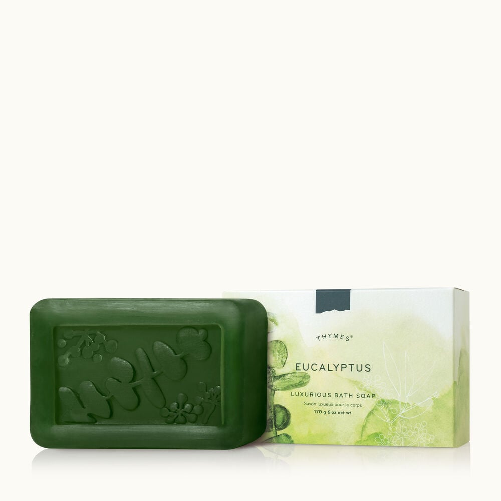 Thymes Eucalyptus Bar Soap is an energizing fragrance image number 0